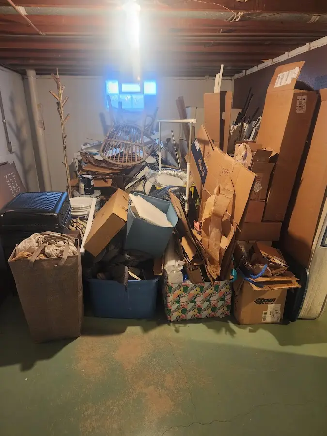 Roll-off dumpster container at job site for 15 Yard Dumpster Rental in Slippery Rock